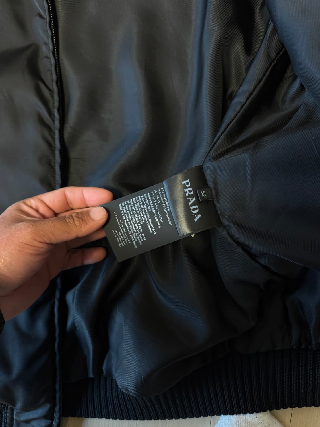 프라다 PRADA 나일론 봄버(보머) 블루종 다운 자켓 상품이미지5