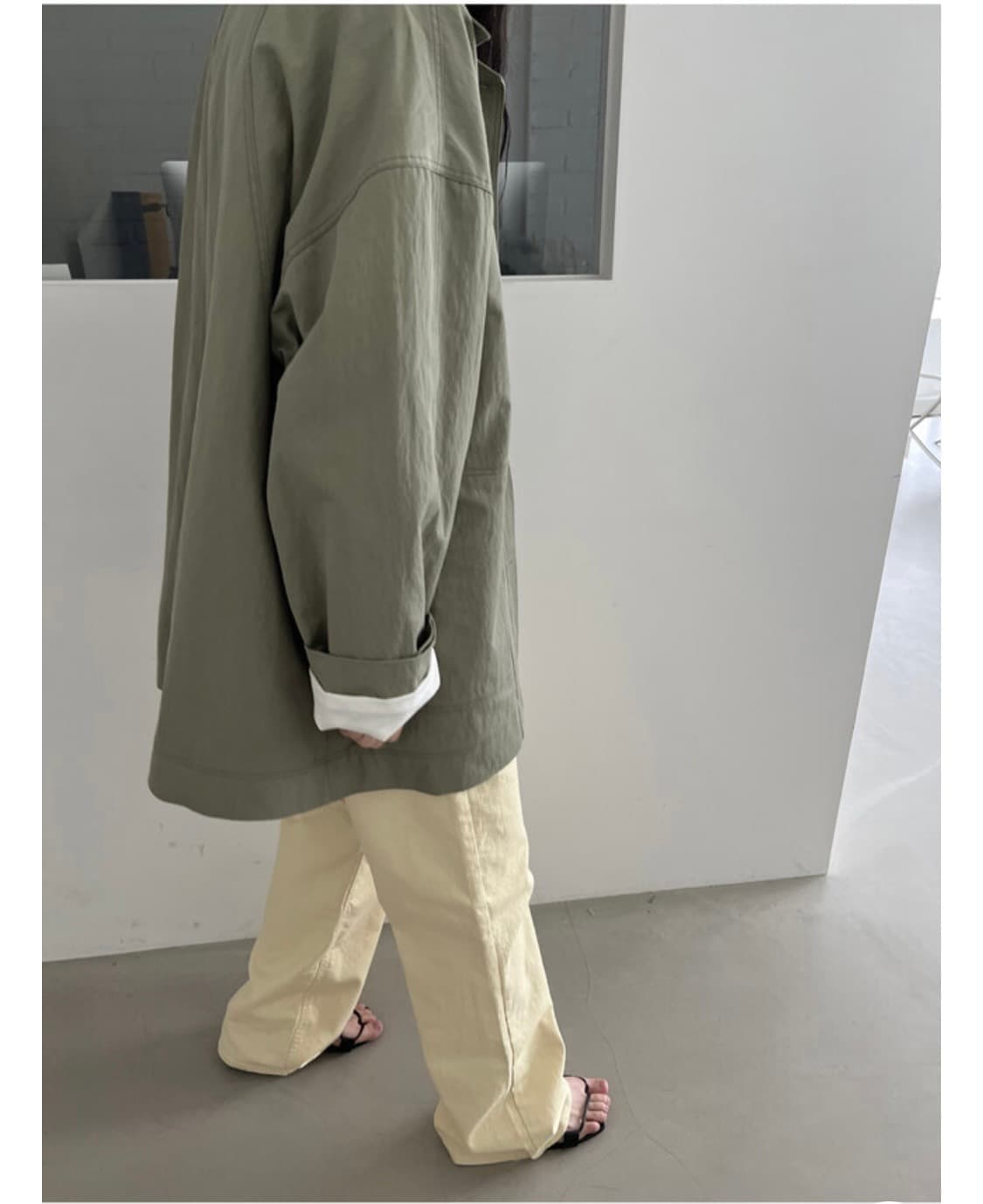 연노랑 와이드 데님 팬츠 새상품 상품이미지3