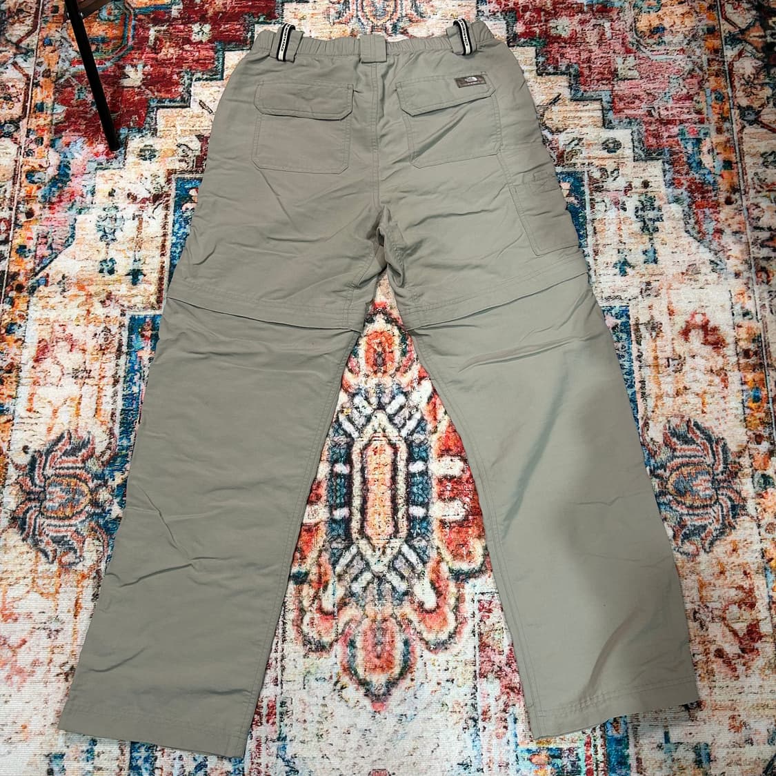 [S] 00s 노스페이스 벨티드 나일론 컨버터블 팬츠 카키 베이지  상품이미지2