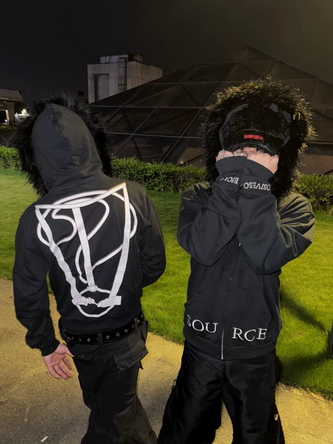 Gothic Tack Fur Zip Hoodie 상품이미지4