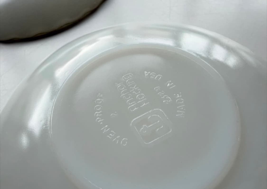 앵커호킹 밀크글라스 빈티지 소서 4p 일괄 (u.s.a) 상품이미지7