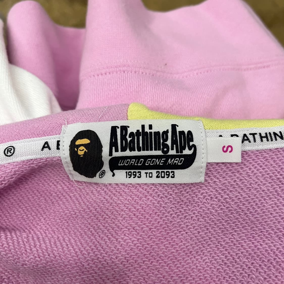 베이프 솜사탕 멀티계 파스텔 핑크 화이트 마일로 샤크 풀 후드 집업 상품이미지5