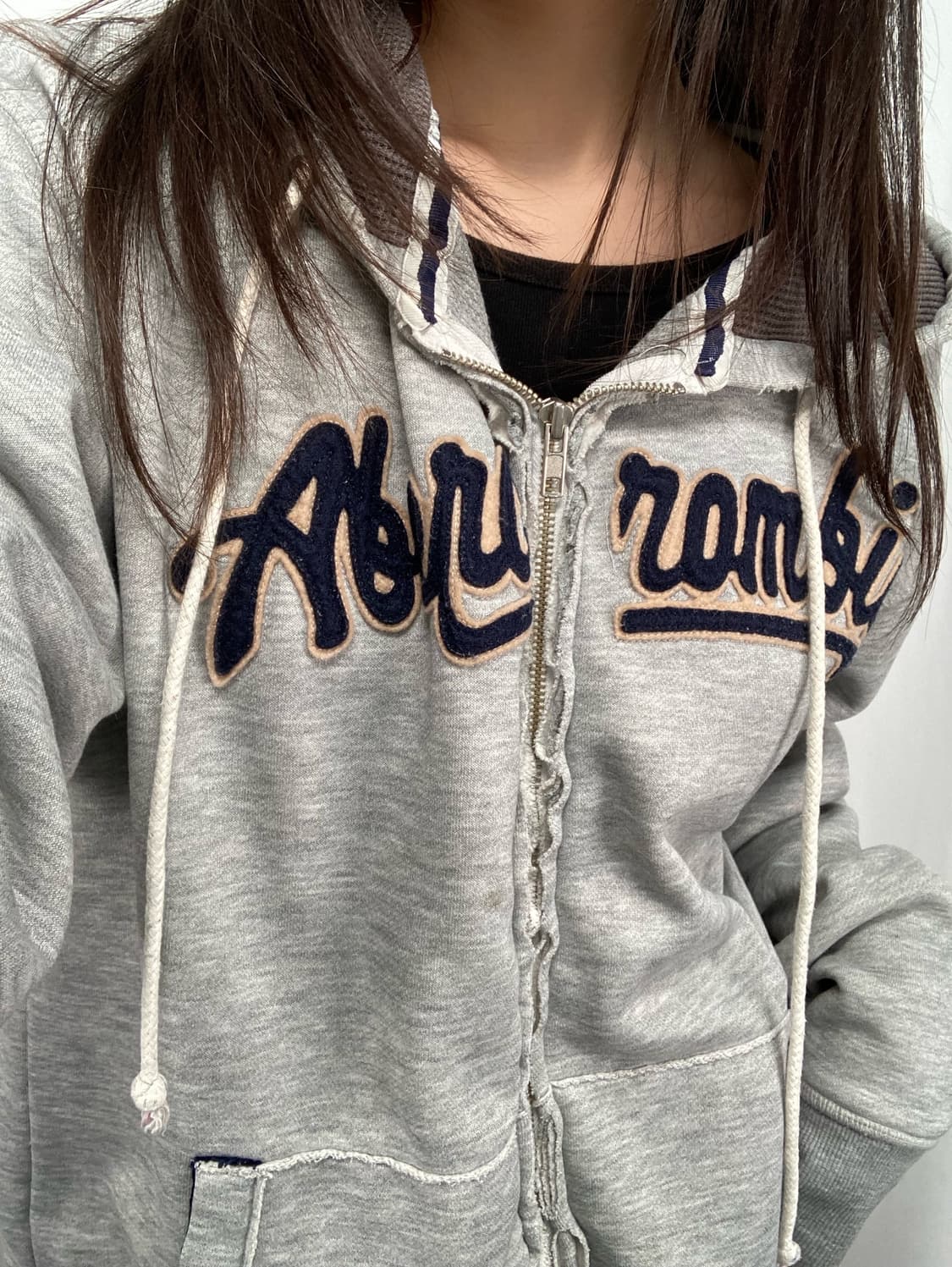 아베크롬비 그레이 후드집업 상품이미지1