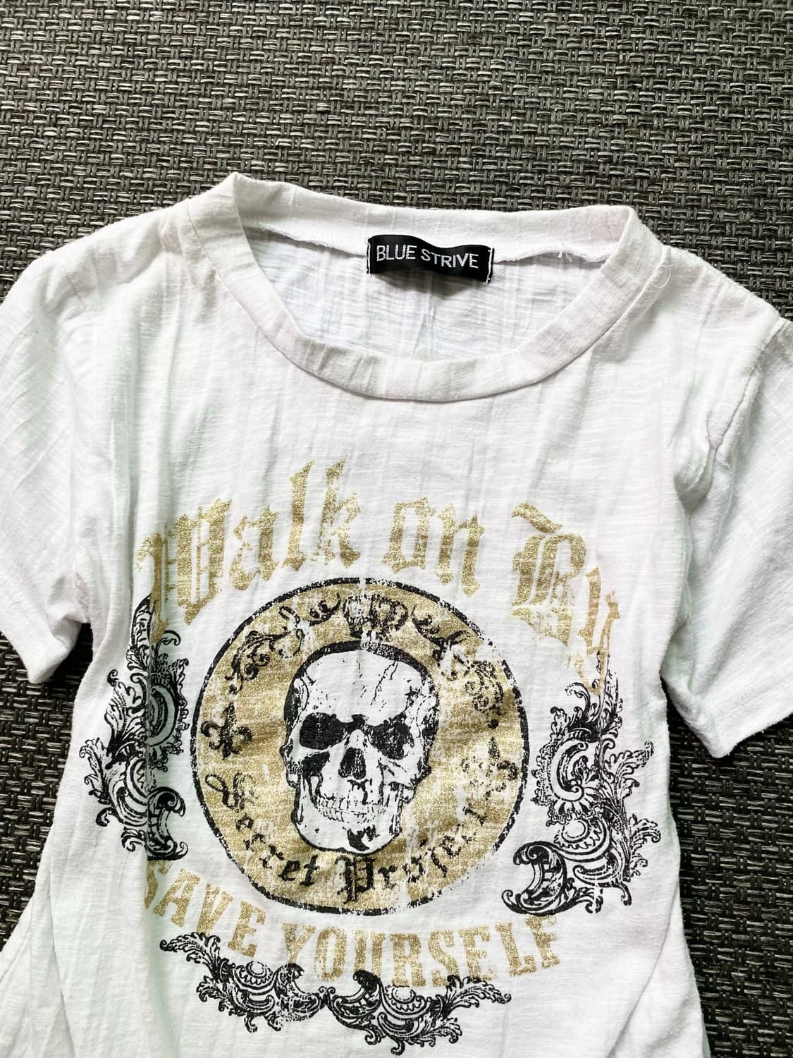 Skull Punk Print White Tee 상품이미지7