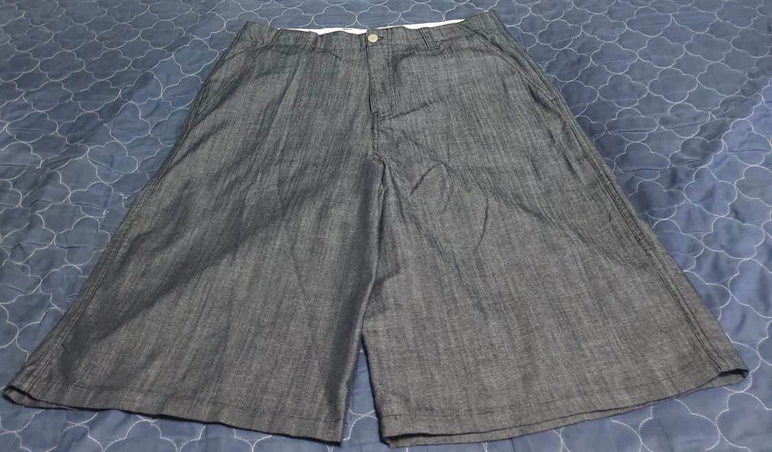 커스텀어클락 코튼 워시드 린넨 버뮤다 팬츠 CP인디고 (32) 상품이미지3