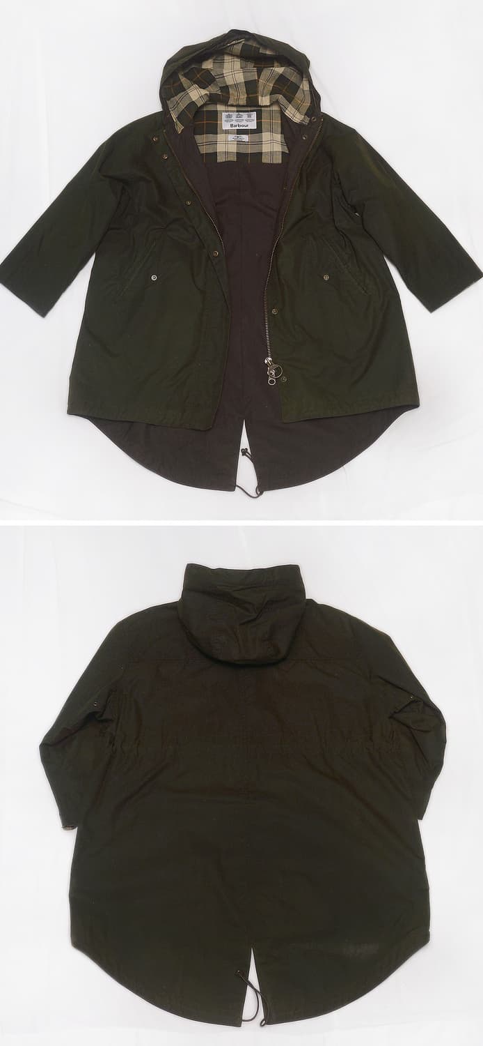 바버 토렌트 피쉬테일 후드 야상 왁스 자켓 (UK12 / EU38) 상품이미지2