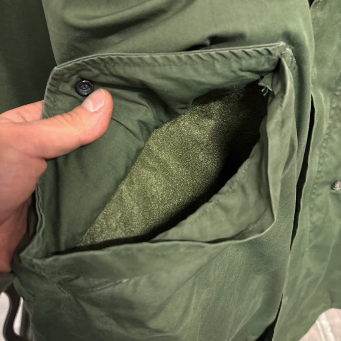 60s 오리지널 밀리터리 M-65 피쉬테일 파카 후드 황금사이즈 N491 상품이미지6