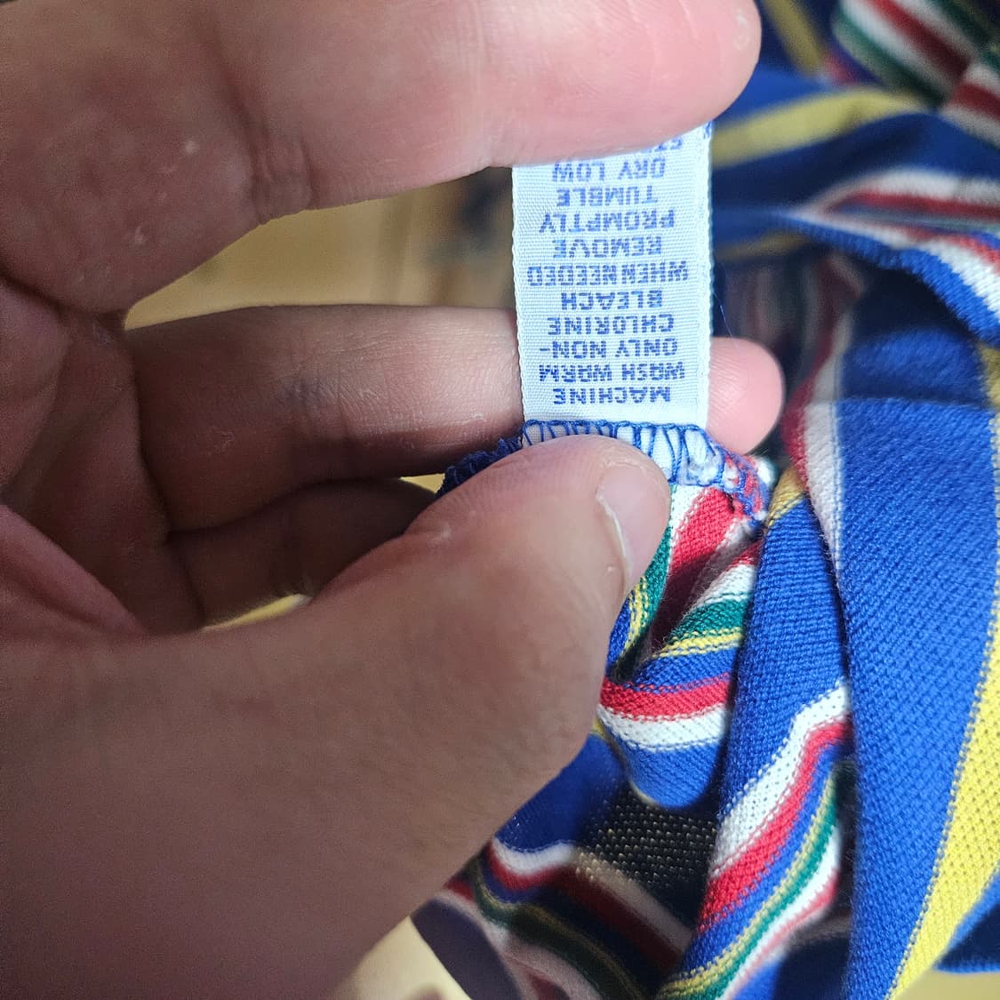 90s 폴로 랄프로렌 스트라이프 피케 티셔츠 S 상품이미지5