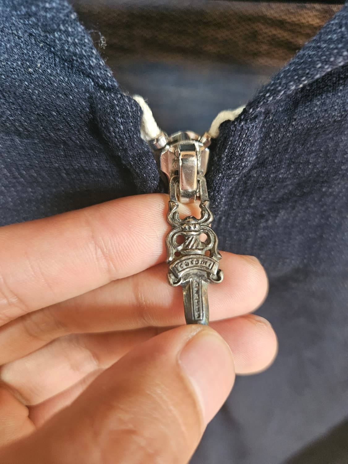 [M] 크롬하츠 세메터리 니트 후드집업 상품이미지5