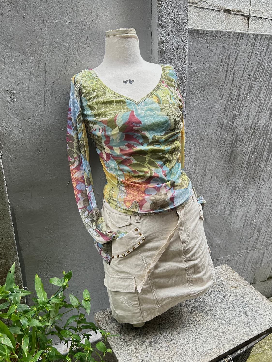 *rare* Jpn 00s 오리엔탈 메쉬 롱슬리브  상품이미지4