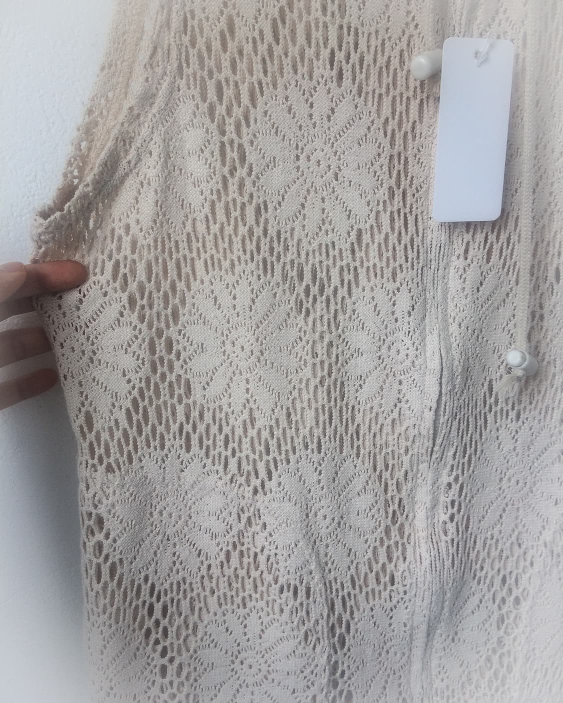 Flower pattern crochet hood vest 상품이미지4