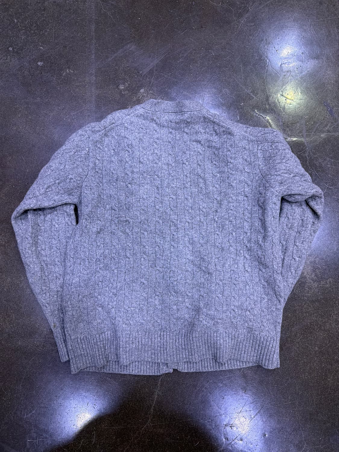 빈폴 케이블 꽈배기 울 니트 가디건 그레이 100 상품이미지2