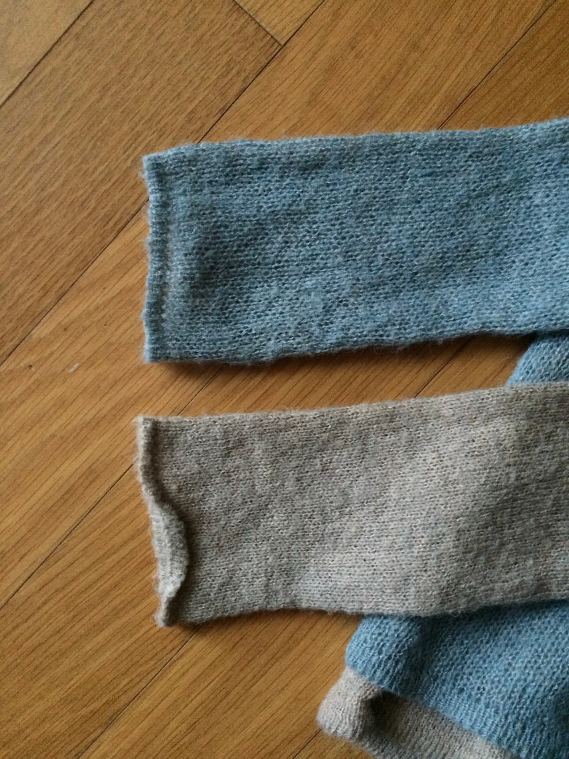 파르티멘토 우먼 더블 레이어 모크넥 니트 스카이 상품이미지4