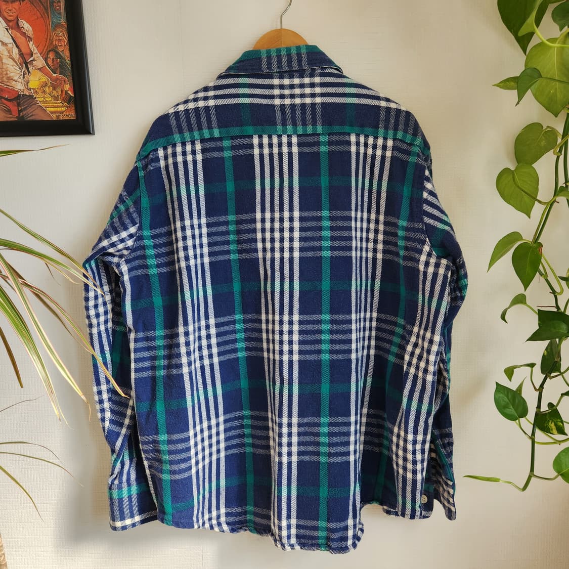 80s Golden key 헤비 플란넬 오픈카라 셔츠(USAmade) 상품이미지8