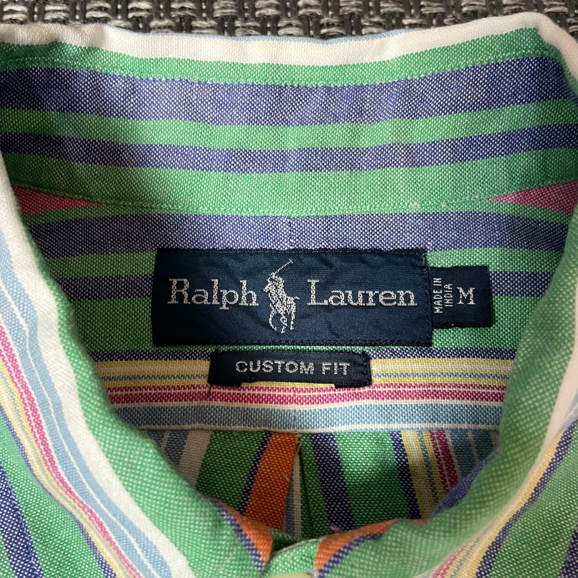 폴로 랄프로렌 블루포니 스트라이프 멀티 배색 긴팔 셔츠 커스텀핏 M 상품이미지4
