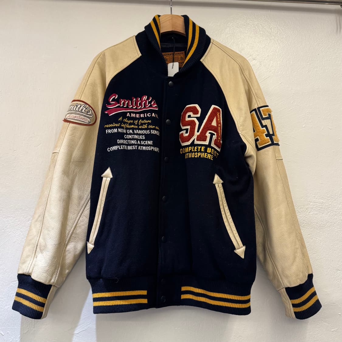 스미스 아메리칸 레더 바시티 자켓 상품이미지2