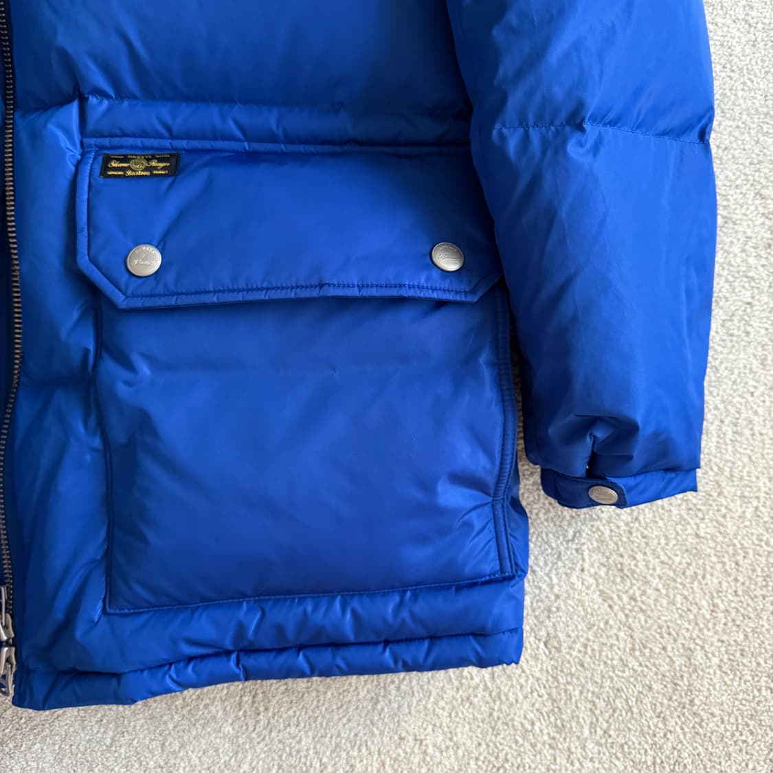 해지스 x 바스통 블루 레트로 헤비 다운 파카 패딩 상품이미지5