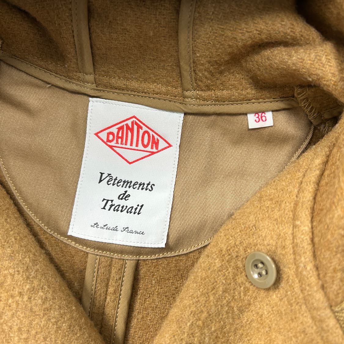 단톤 베이지 더블 후드 코트  상품이미지6