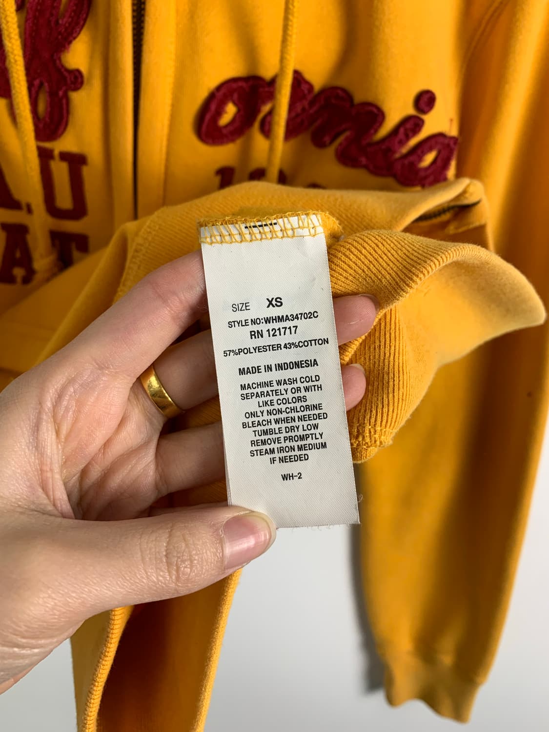 후아유 y2k 와투케 머스타드 후드집업 상품이미지5