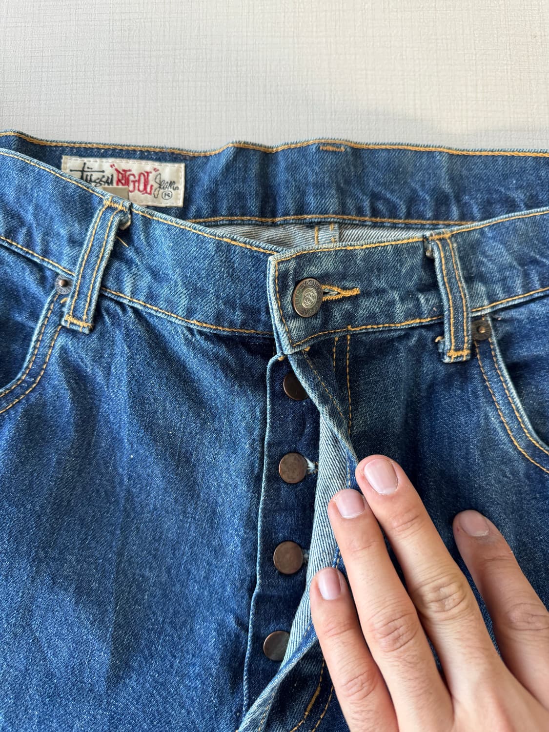 90s 스투시 빅올 데님 팬츠 상품이미지10