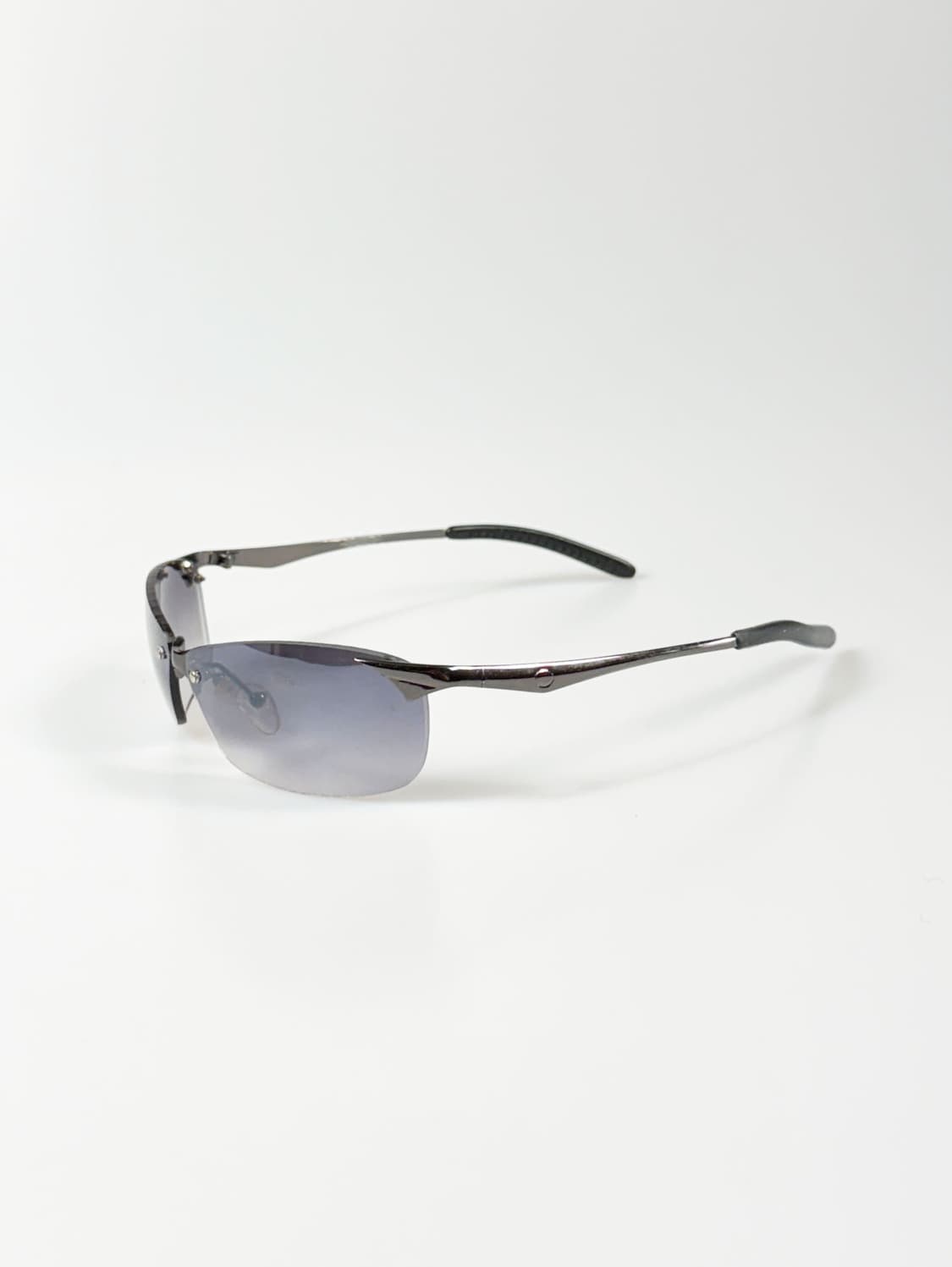 90s 퓨처리스틱 메탈릭 무테 스퀘어 빈티지 선글라스 상품이미지3