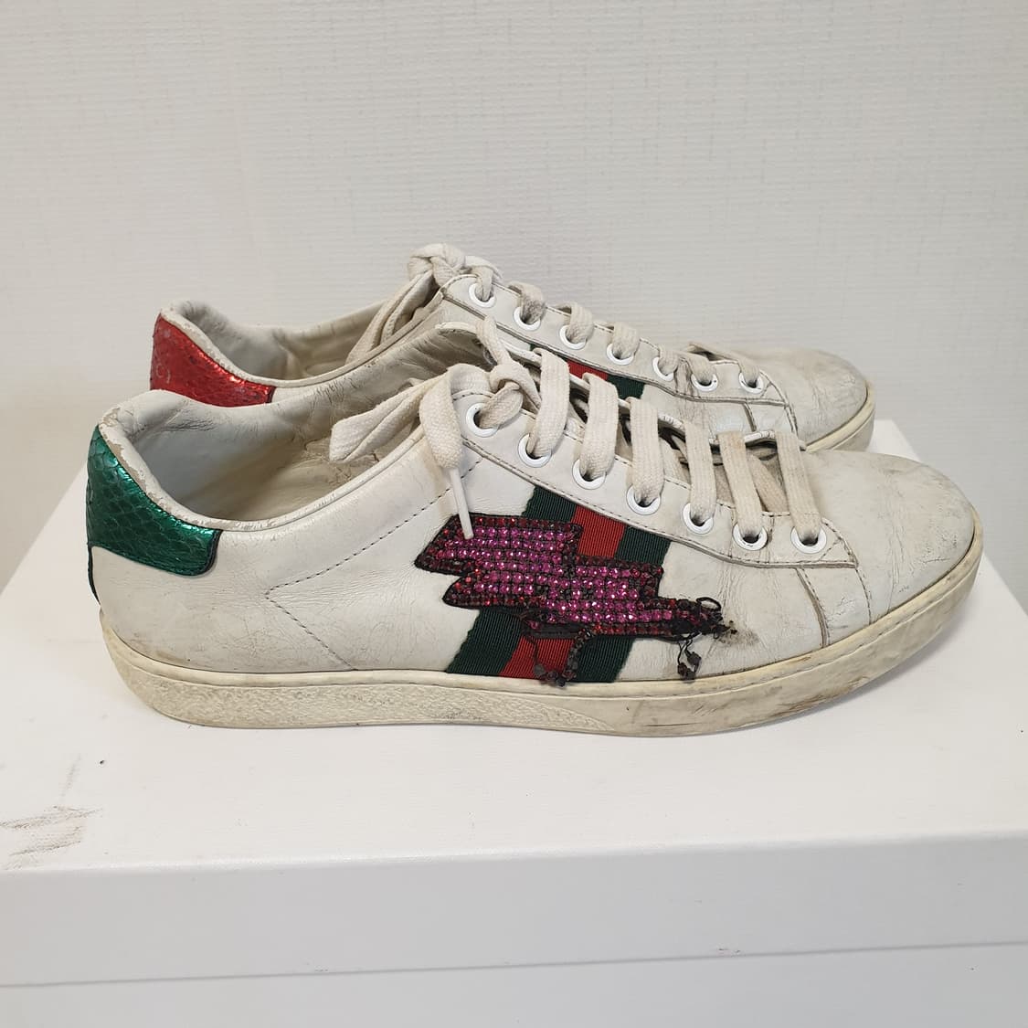 Gucci 구찌 에이스 크리스탈 번개 스니커즈 상품이미지6