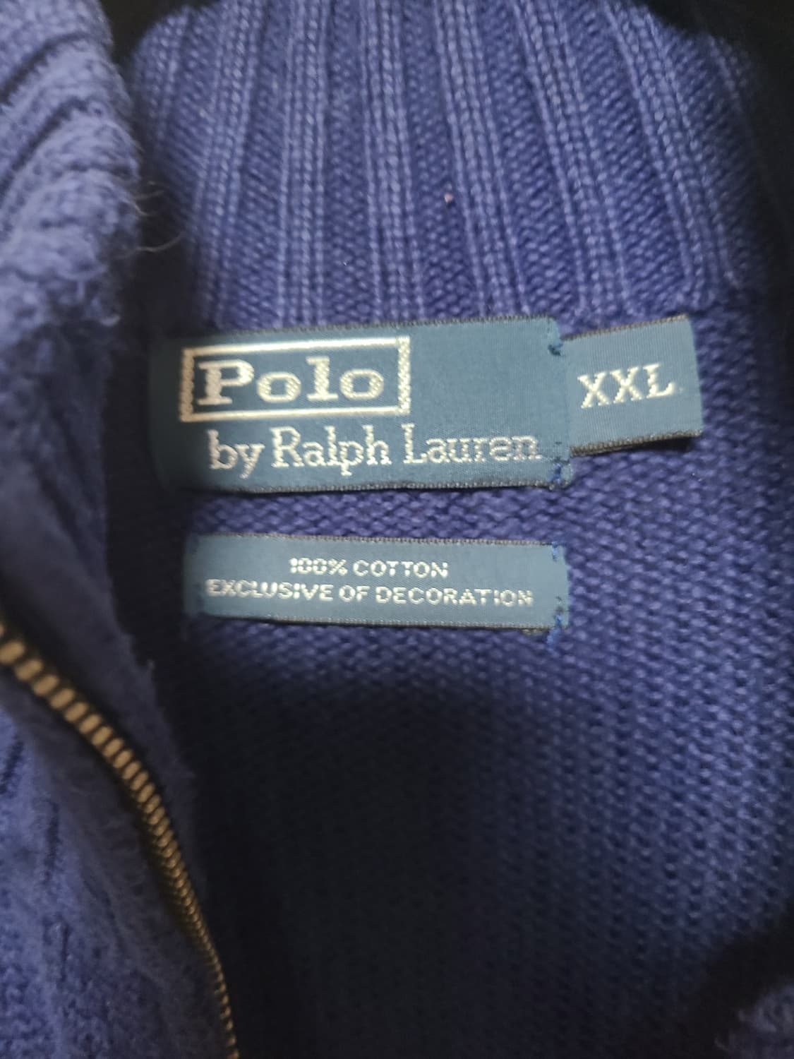 폴로 랄프로렌 남성 니트 집업 XXL 상품이미지3