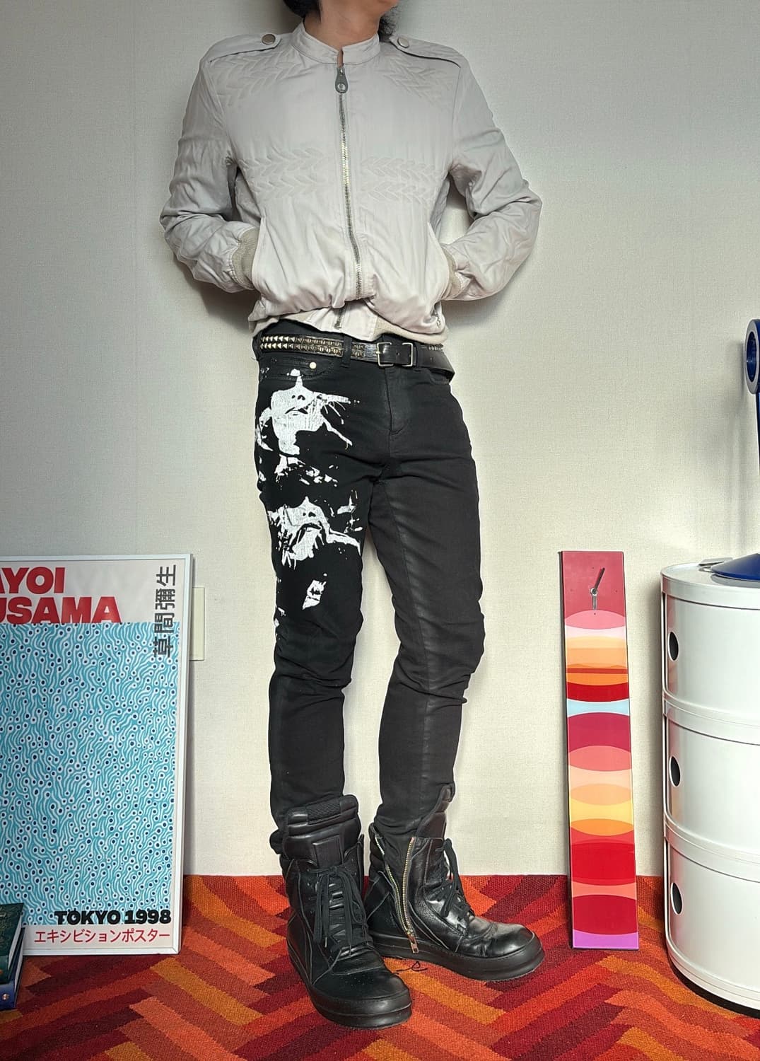 Abstract Face Waxed Jean 상품이미지2