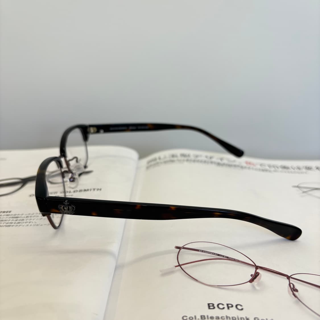 MACOS ADAMAS 브라운 하금테 빈티지안경 상품이미지3