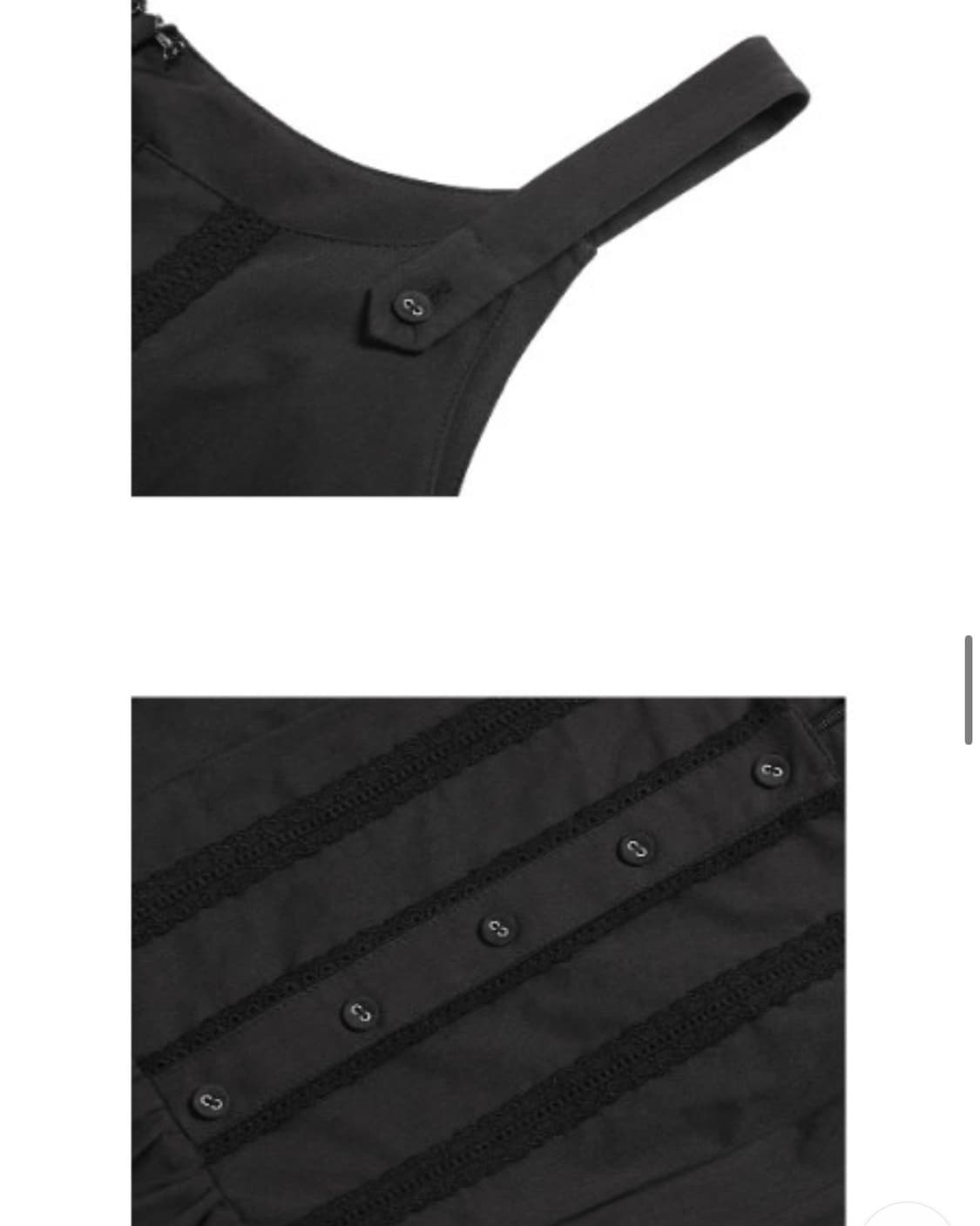 로라로라 뷔스티에 장원영 원피스 블랙 S 상품이미지4