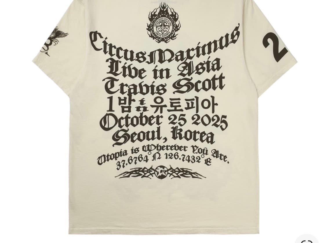 ( L ) 트래비스스캇 머천 반팔티 상품이미지2