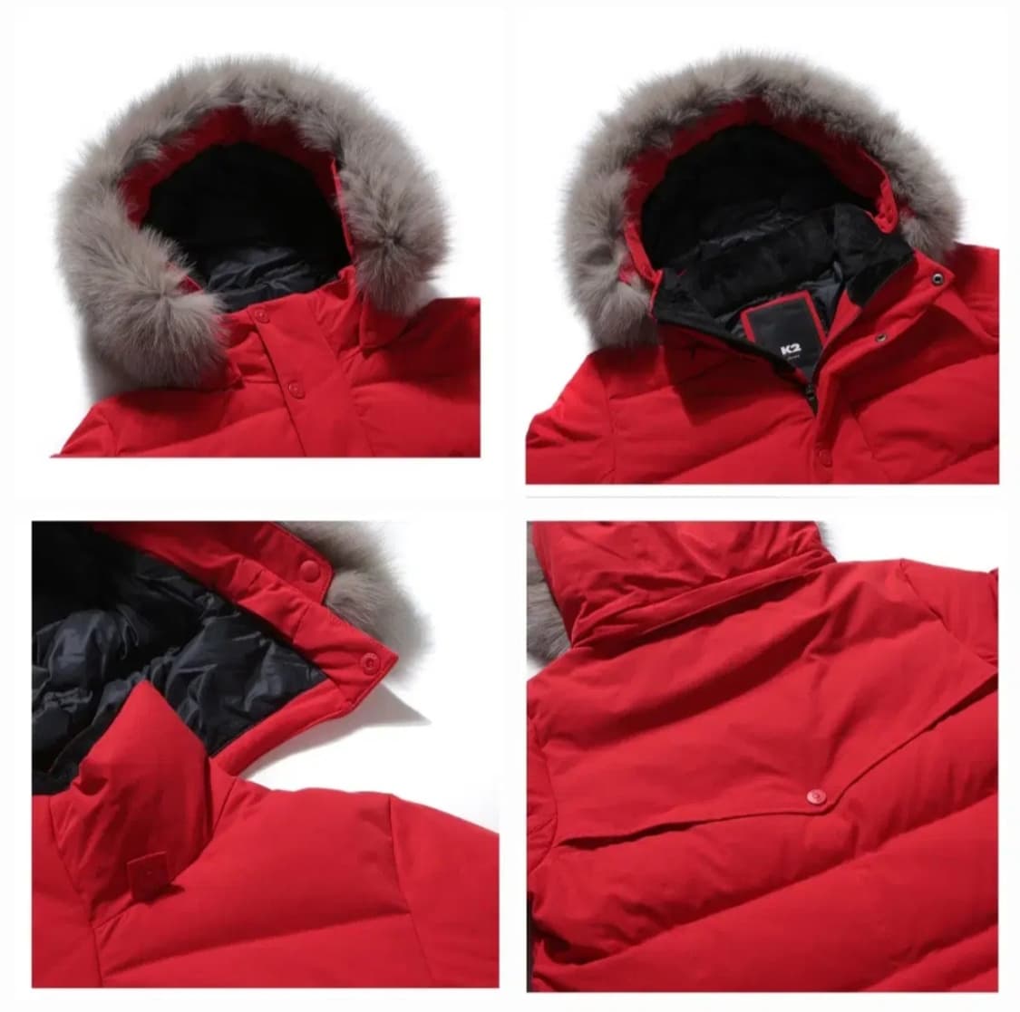 (새제품)K2 여성 패딩 도로시 구스다운 레드95,105 상품이미지3