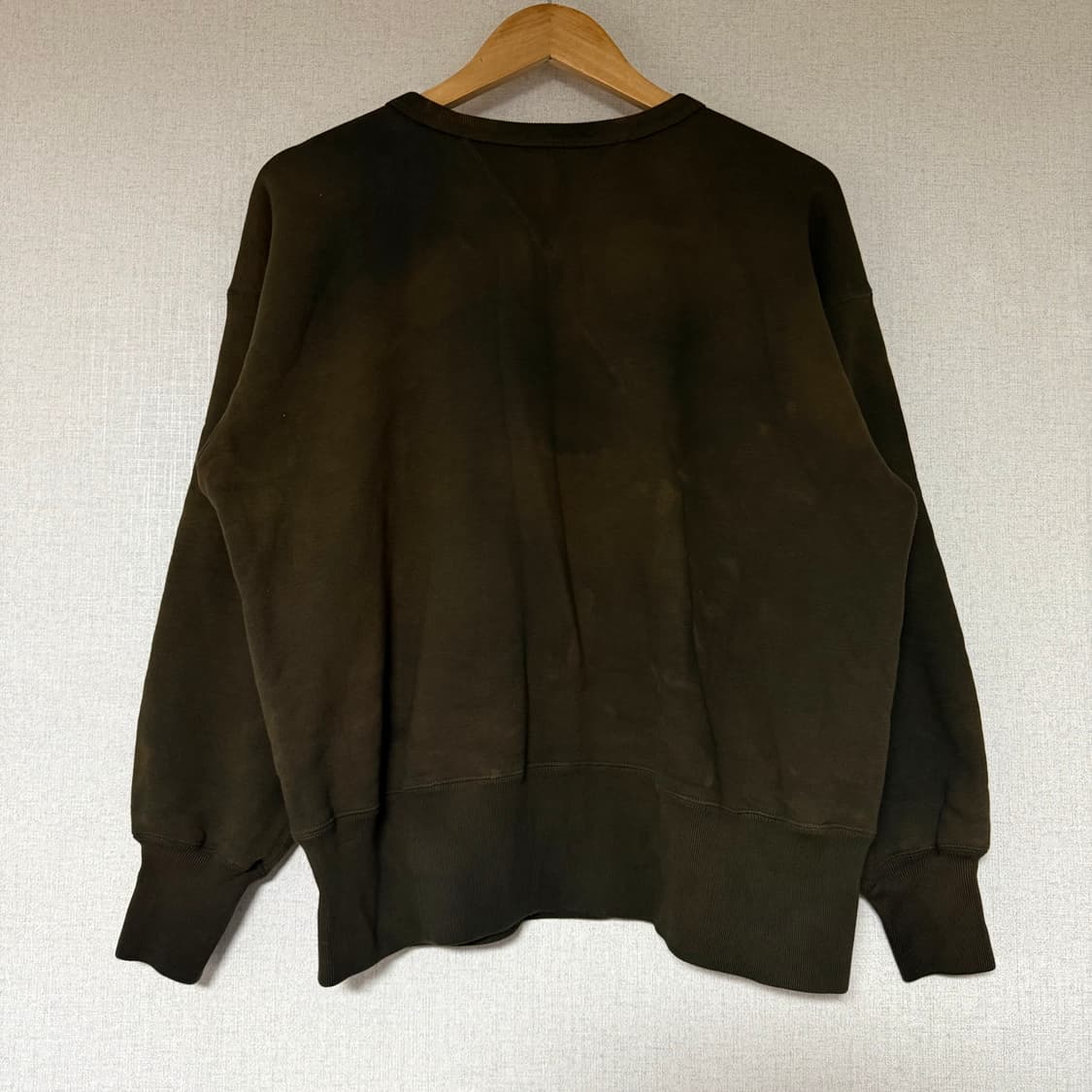 [40]타이가 타카하시 lot.603 믹스 그린 다잉 스웻 셔츠 상품이미지5