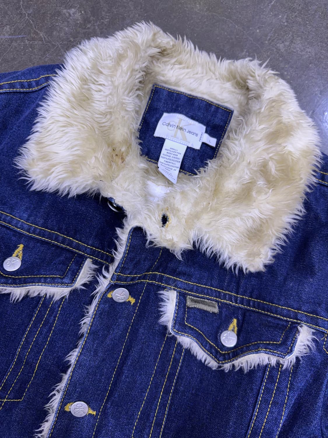 캘빈클라인 진 퍼 쉐르파 데님자켓 청자켓 L 상품이미지3