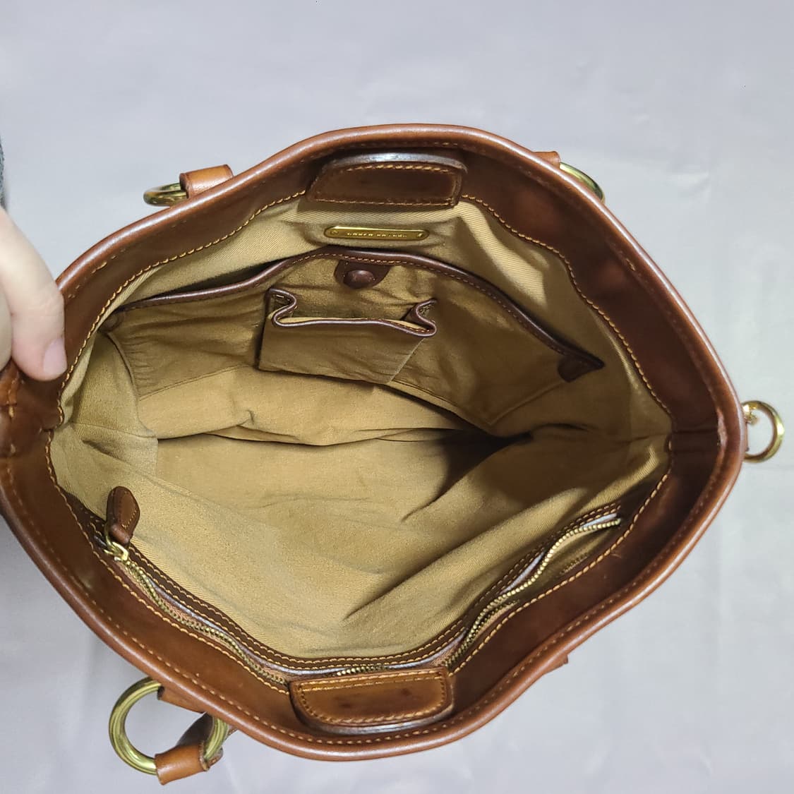 폴로 랄프로렌 빈티지 캔버스 레더(가죽) 토트백 크로스백 가방 상품이미지8