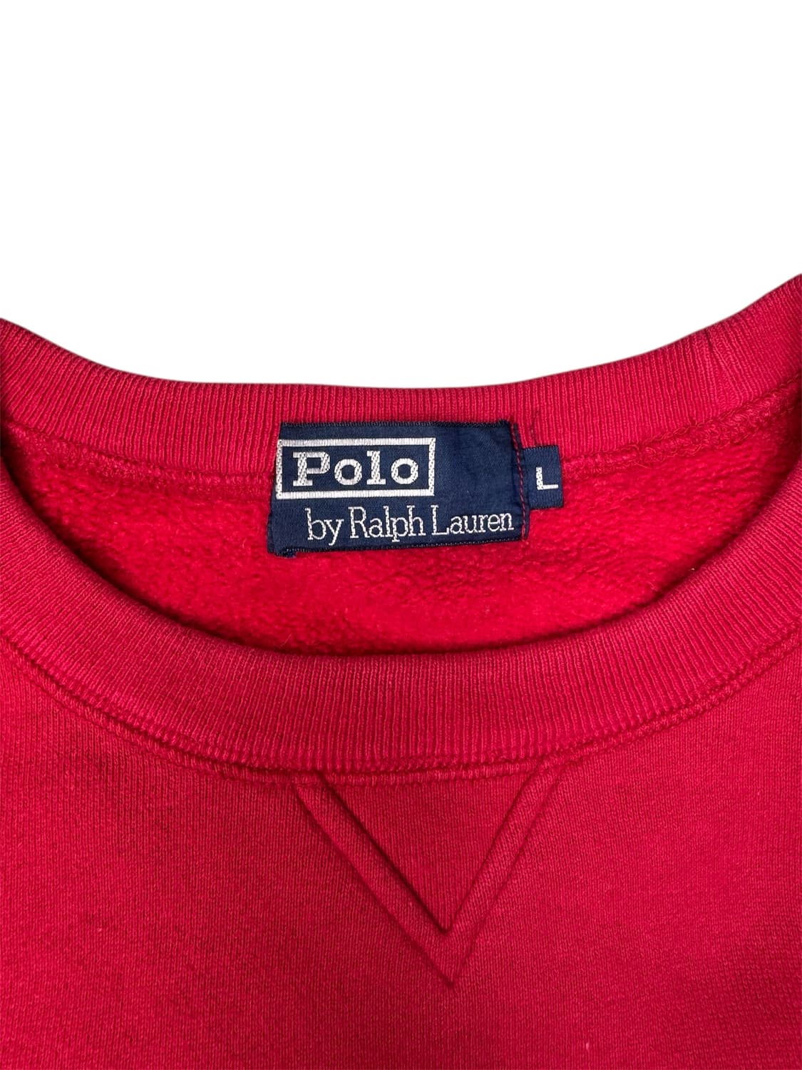 빈티지 90s 폴로 랄프로렌 재팬 스웻셔츠 맨투맨 레드 L 상품이미지3