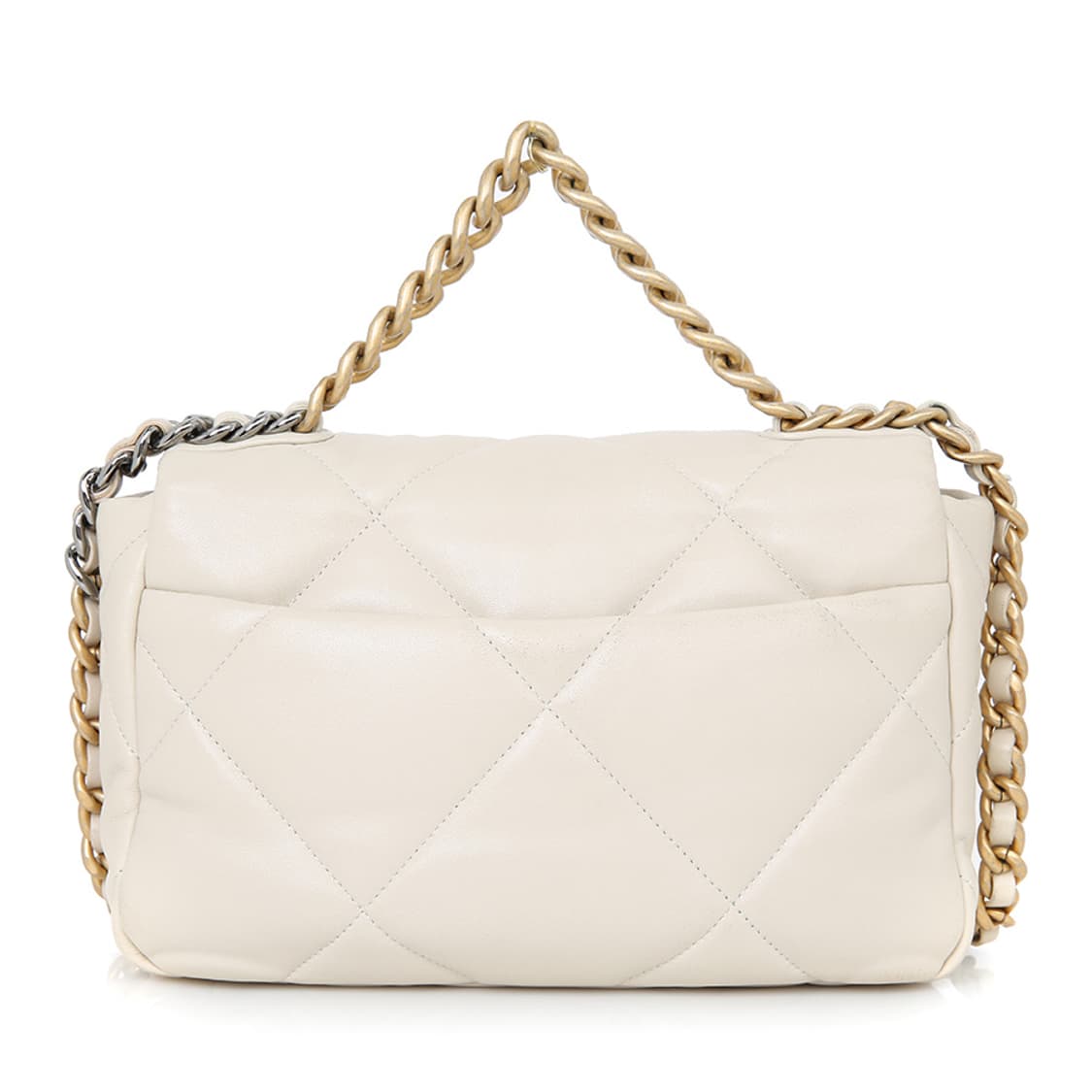 샤넬 19백 CC로고 콤비 체인 크로스 미듐 AS1160 상품이미지4