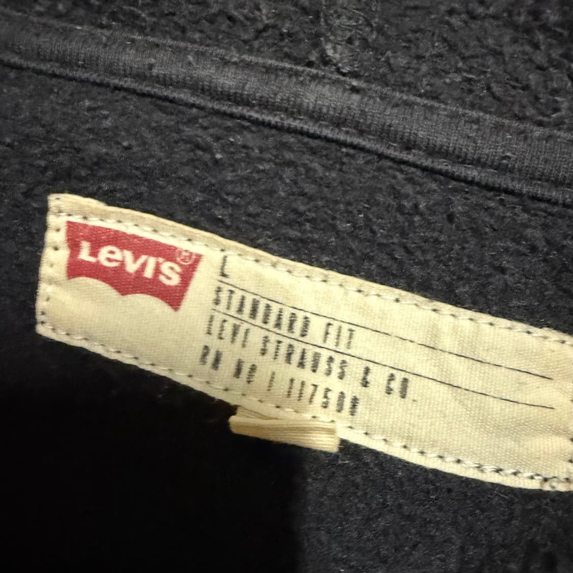 리바이스 블랙 후드집업 L 상품이미지3