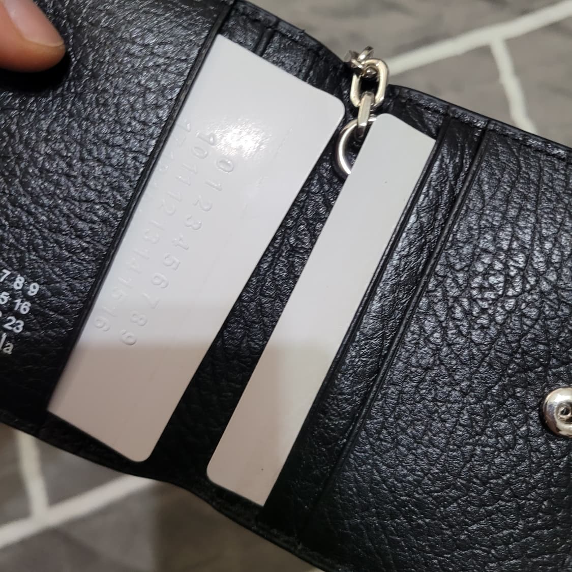 정품 마르지엘라 블랙 카드지갑 키링 풀박스 상품이미지6