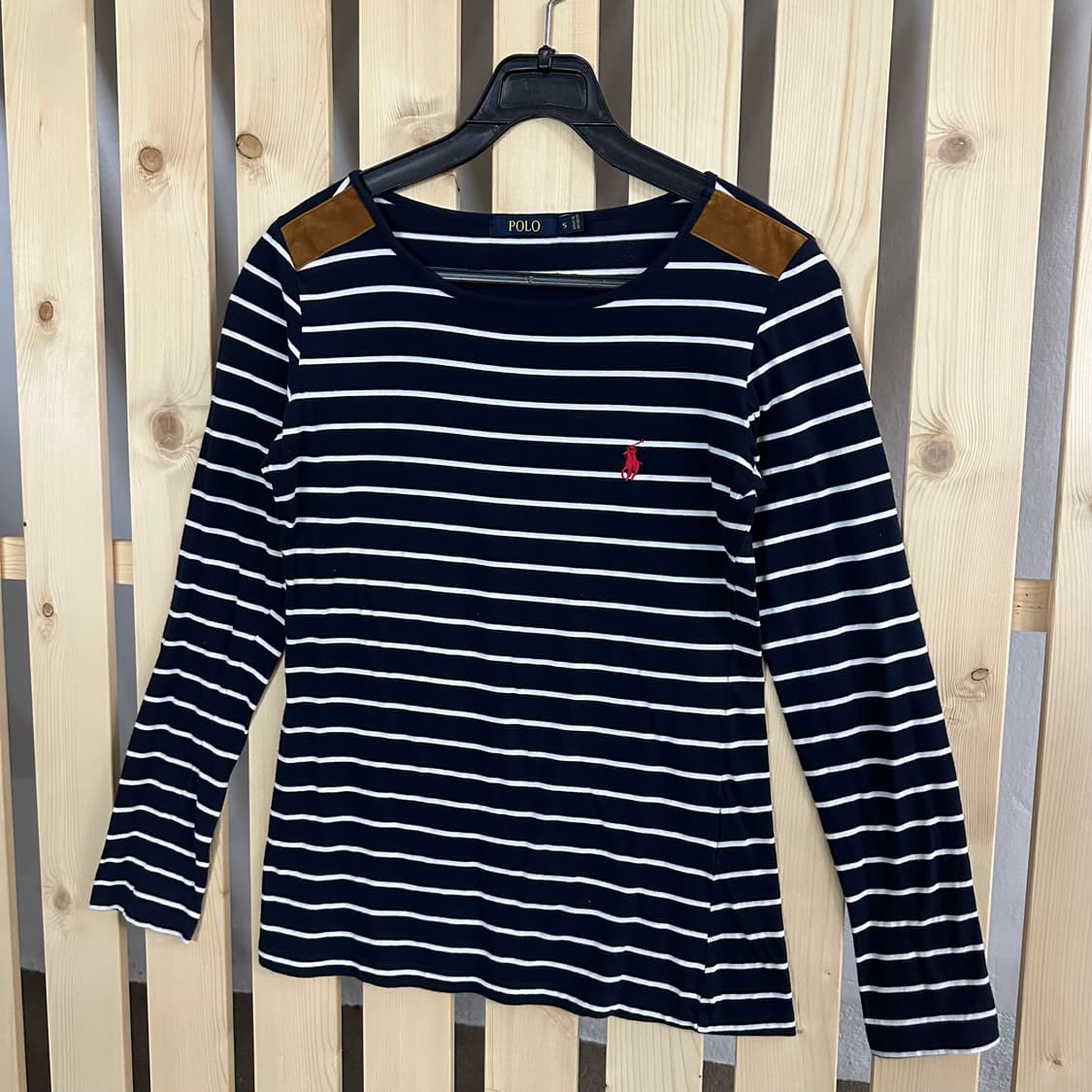 (S) 폴로 랄프로렌 스트라이프 네이비 티셔츠 상품이미지2