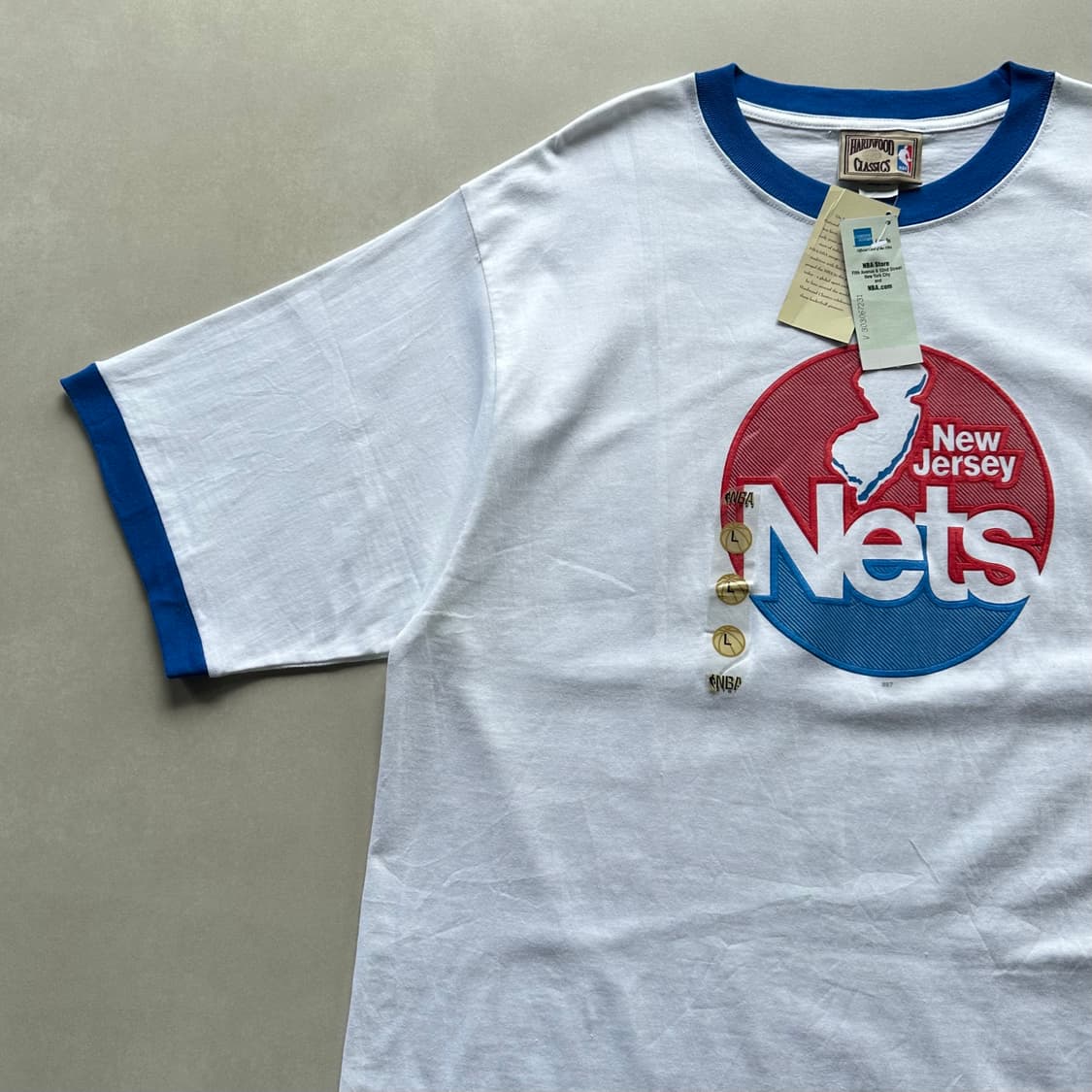 [L-XL](새상품)마제스틱 NBA 뉴저지 링거 반팔 티셔츠 상품이미지5