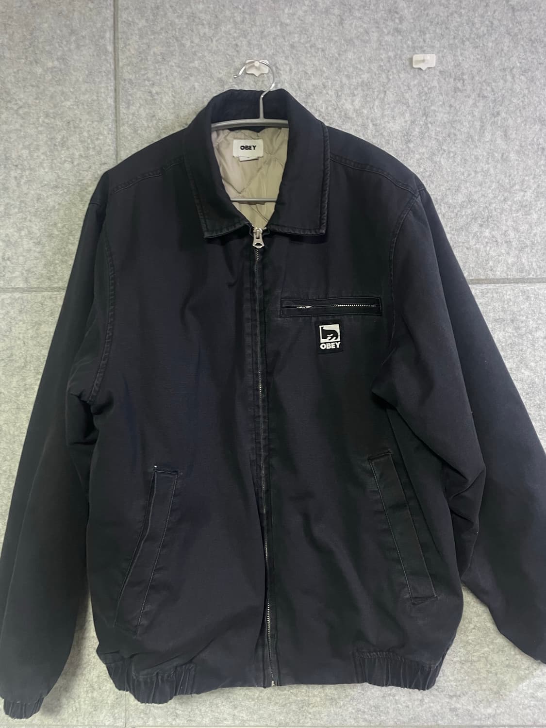 오베이 블랙 코튼 자켓 상품이미지1