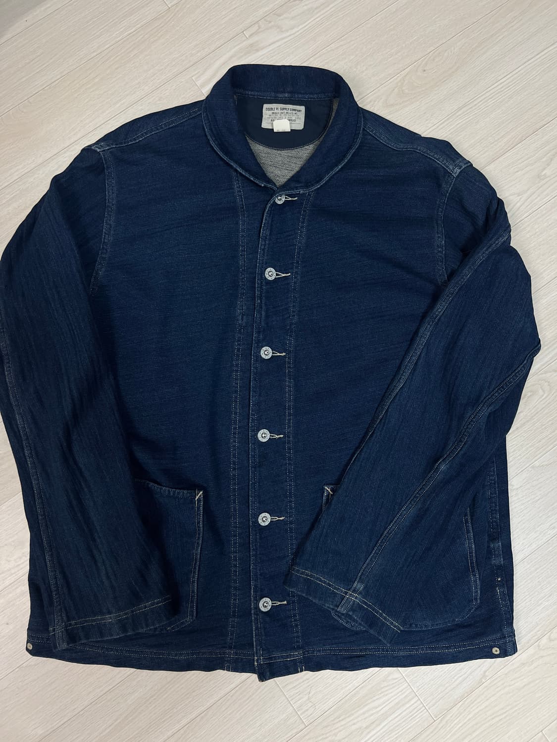 택포29) RRL 더블알엘 인디고 프렌치 테리 숄카라 자켓 가디건 XL 상품이미지1