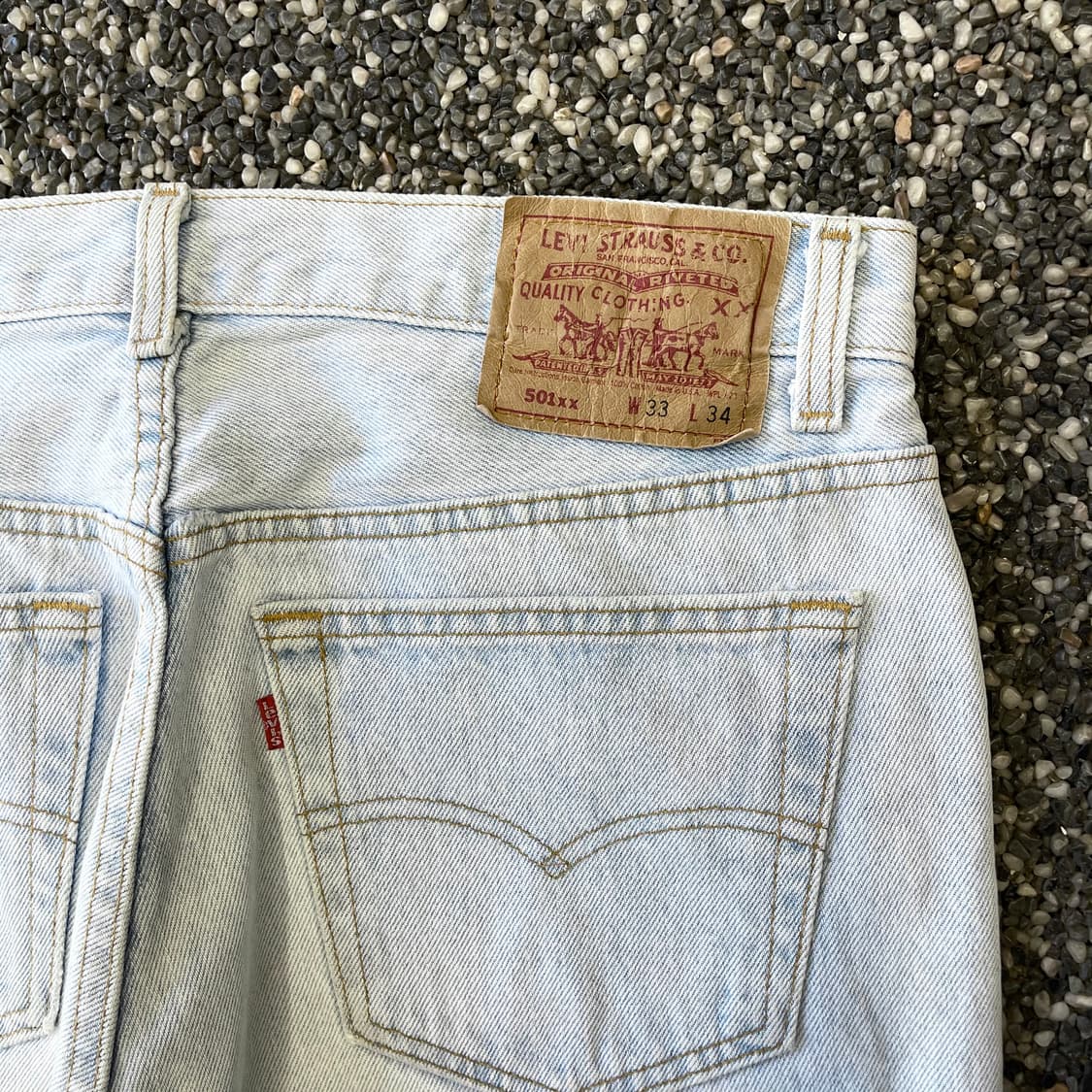 90s 리바이스 501xx 연청 데님 made in USA (31) 상품이미지6