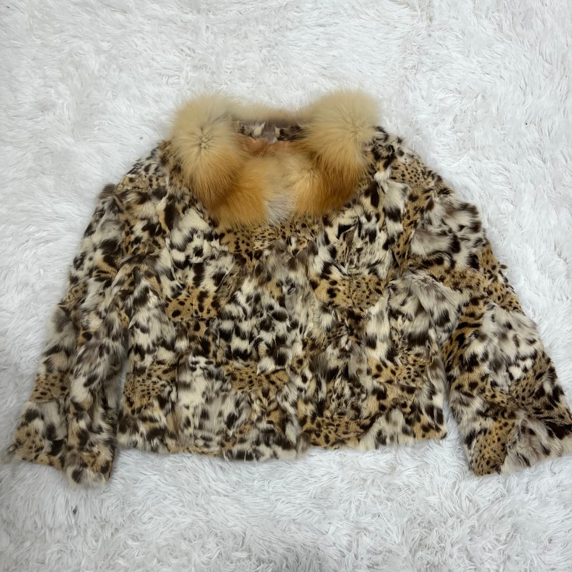 레오파드 퍼 자켓(래빗/폭스 믹스) 상품이미지5