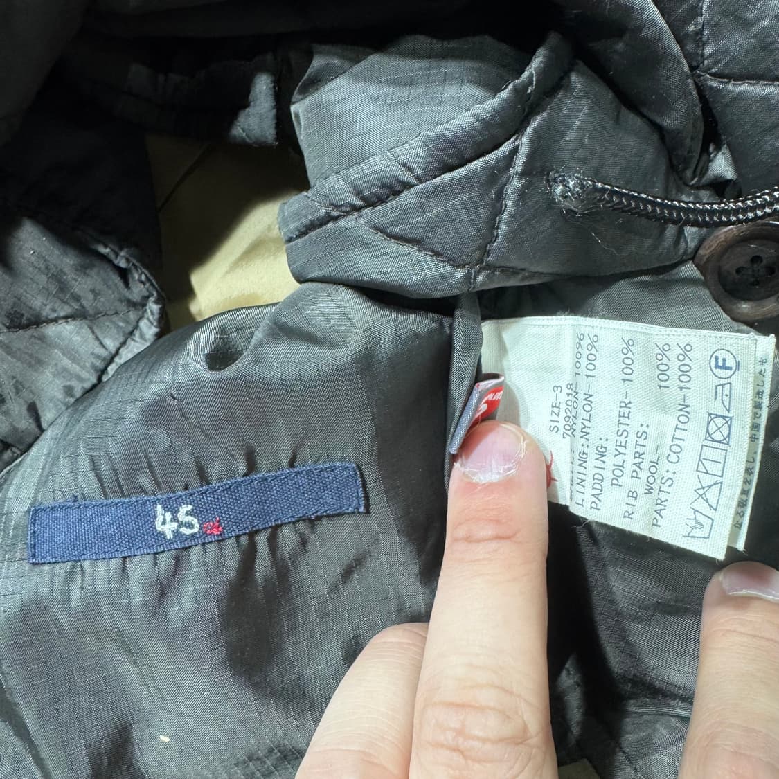 45R 퀼팅 자켓 차콜 ( 105/OLD-8312 ) 상품이미지5