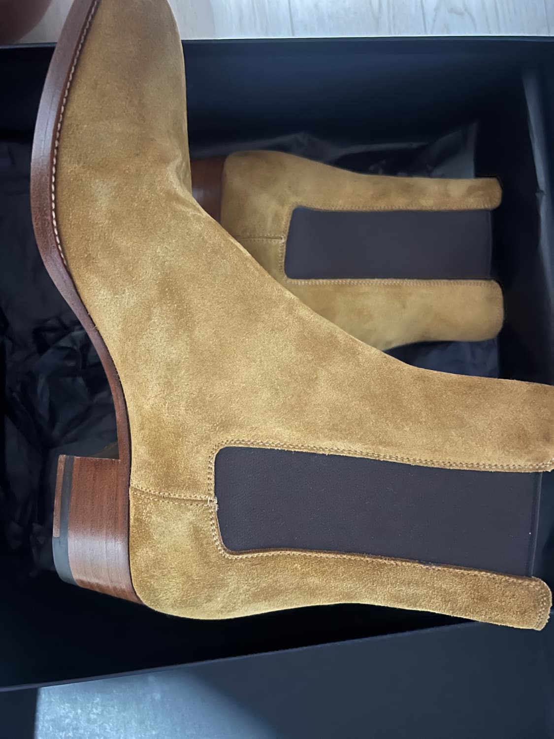 생로랑 와이어트 40 스웨이드 첼시부츠 40사이즈 상품이미지4