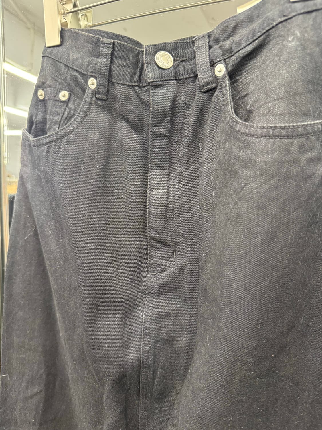 japanese vintage 데님 치마 블랙 상품이미지2