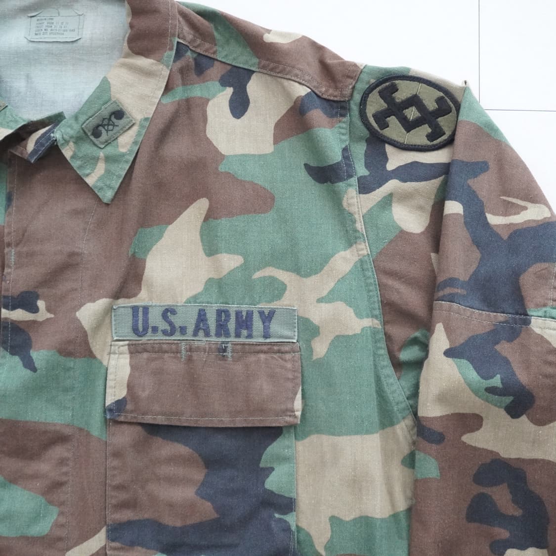 80s 미군 우드랜드 BDU 자켓 미디움롱 상품이미지2