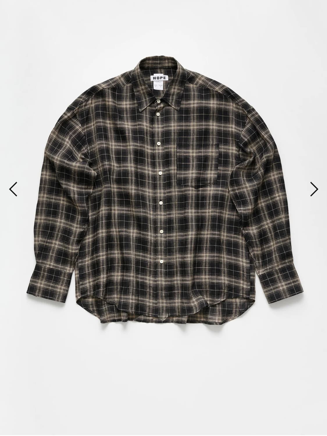 호프 룸셔츠 체크 블랙  상품이미지1